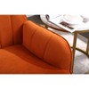 Okak Modern Velvet Accent Chair Living Room Chair with Upholstered Mid-Century Stylish Armchair with Golden Wood Legs for Reading Room Bedroom - 4 of 4