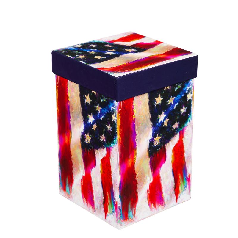 Evergreen Beautiful American Flag Ceramic Travel Cup with Lid - 5 x 4 x 7 Inches, 4 of 5