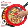 Modern Innovations Universal Pot Cover Lids for 7 to 12-Inch Cookware (Set of 2) - Red - 3 of 4