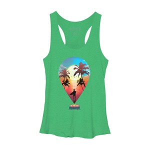 Women's Design By Humans Summer Vibes By clingcling Racerback Tank Top - 1 of 3