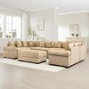 Oversized Modular Corduroy Sectional Sofa with Extra-Wide Armrests, Convertible 6-Seat Cloud Couch for Living Room or Bedroom-The Pop Home - 2 of 4