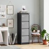 Mlezan Drawer File Cabinet: Metal, Lockable, Narrow Design for Under-Desk Storage. Fits A4/F4/Letter/Legal Files, BLack Finish, Assembly Required. - 2 of 4