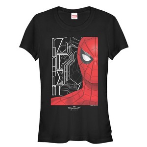 Juniors Womens Marvel Spider-Man: Homecoming Face T-Shirt - 1 of 3