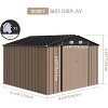 12x10 FT Outdoor Storage Shed with Lockable Door – Large Garden & Utility Shed with Updated Frame, Waterproof Design for Patio, Lawn, Poolside - 3 of 4