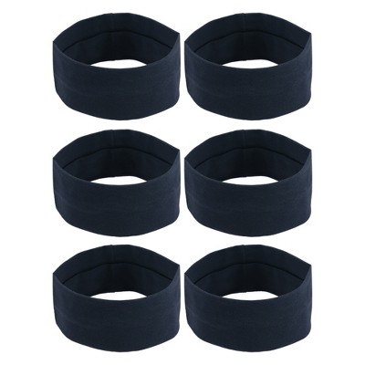 Unique Bargains Cotton Sweatbands Stretchy Moisture Wicking Headband for Sports 6 PCS