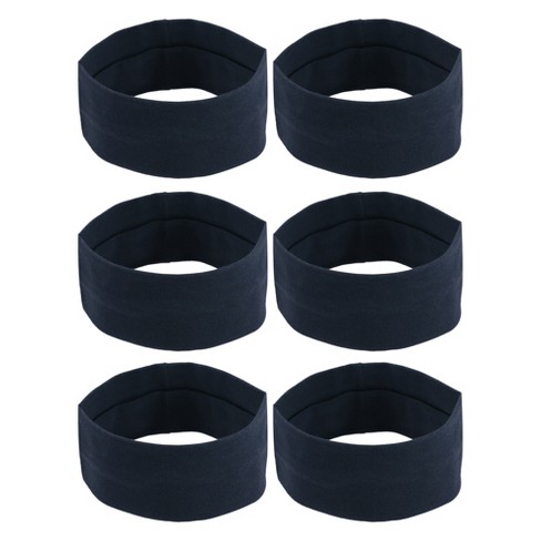 Unique Bargains Cotton Sweatbands Stretchy Moisture Wicking Headband For  Sports 6 Pcs Navy Blue : Target