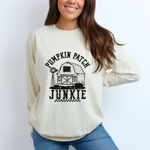 Simply Sage Market Pumpkin Patch Junkie Barn Garment Dyed Long Sleeve - 1 of 4
