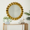 Modern Aluminum Starburst Wall Mirror Gold - Olivia & May: Entryway, No Assembly Required - 2 of 4