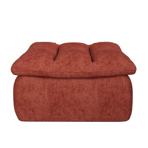 Vynxaria Bean Bag Seats - Sunset Orange Floor Lounger, Armless Backless Sofa Chair for Living Room & Office (Modern Accent Piece) - 1 of 4