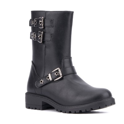 Olivia Miller Girl's Moto Lug Sole Boots