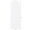 White 63x20 inch metal arch stand full length mirror. - 4 of 4