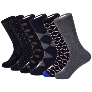 Mio Marino Men's Modern Collection Dress Socks 6 Pack - 1 of 4