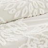 Okak Full/King 3-Piece Chenille Full-print Floral Bed Comforter Set with Pillow Shams,Comfortable Tufted Quilt Bedding Sets,Machine Washable - 4 of 4