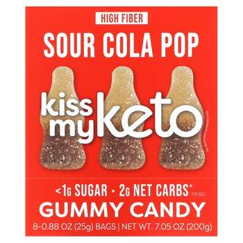 Kiss My Keto Gummies Candy – Low Carb Candy Sour Cola Pop, Keto Snack Pack – Healthy Candy Gummys – Vegan Candy, Keto Gummy Candy – Keto Candy Gummies