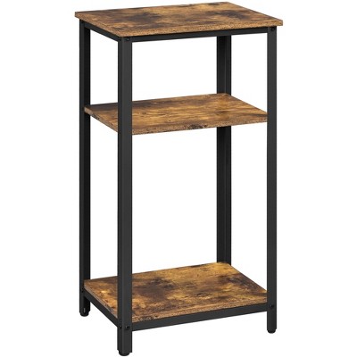 Yaheetech Tall End Table Accent Table, 30 in Industrial Side Table with Strong Wooden Shelves
