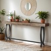 Hommoo 70.8" Farmhouse Console Table Brown - 2 of 4