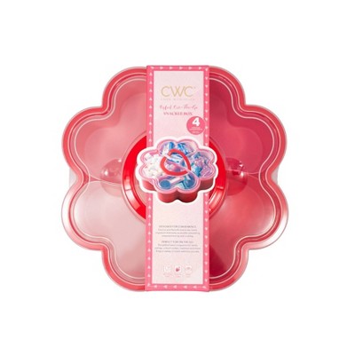 Cook With Color Valentine Flower-Shaped Snacklebox Red