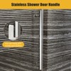 COZONY Frameless Shower Sliding Door, Clear Tempered Glass Waterproof Seal Strip Stainless Steel Hardware - 4 of 4