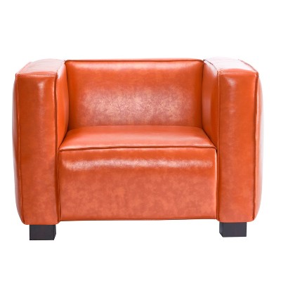 GDFStudio Minkler Contemporary Faux Leather Club Chair