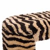TOV Furniture Zebra Striped Tufted Bench in Brown - 4 of 4