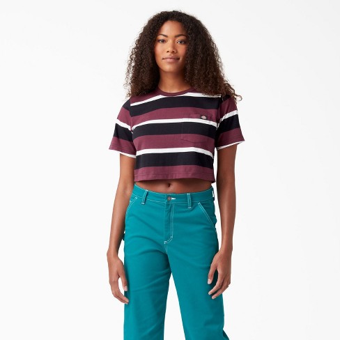 Dickies Women’s Cropped Stripe Baby T-shirt : Target