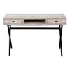 PAGED 55" L Computer Desk, Simple Modern Home Office Desk with 3 Storage Drawers and Metal Base for Office, Study - 2 of 4