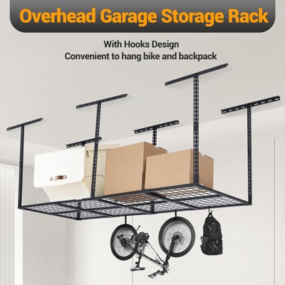Garage Ceiling Storage Racks,  Heavy-Duty Steel Garage Ceiling Rack , Easy Installation, Adjustable Height for Garage