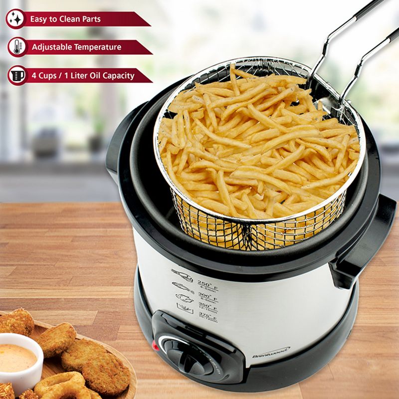 Brentwood 1 Liter Electric Deep Fryer in Stainless Steel, 2 of 5