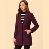 INSPIRE CHIC Women's Regular Fit Notched Lapel Long Sleeve Buttoned Classic Coat - 2 of 4