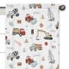 Sweet Jojo Designs Window Curtain Panels 84in. Construction Truck Red Blue and Grey - 3 of 4