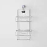 Large Rustproof Shower Caddy with Lock Top Gray - Made By Design™