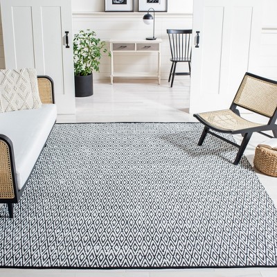 Montauk Black and Ivory Handwoven Cotton Area Rug