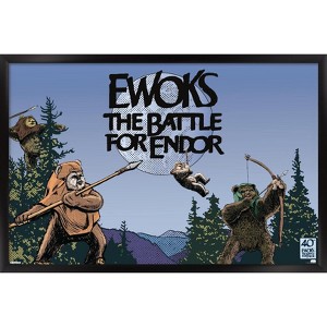 Trends International Star Wars: The Battle For Endor - 40th Key Art Framed Wall Poster Prints - 1 of 4