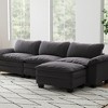 117.7" Luxury Velvet Upholstery L-Shaped Sectional Sofa with Ottoman - 4 of 4