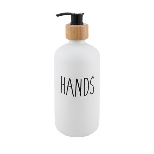 Unique Bargains Elegant Contains the Letters DISHES Soap Pump Dispenser for Bathroom 16.9oz 1 Pc - 1 of 4