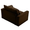 Brown Corduroy Deep Seat Single Sofa Accent Chair,Deep Seat Couch with Waist Pillow for Living Room/Apartment/Office - 4 of 4