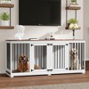 Famapy Indoor Furniture Kennel with Removable Partition Bottom Tray for 2 Dogs - 4 of 4