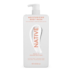 Native Moisturizing Shea Butter 24hr Hydration Sulfate Free and Paraben Free Body Wash - 18 fl oz - 1 of 4