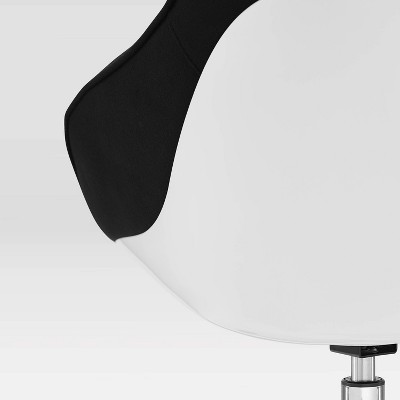 Modern Swivel Task Chair with Padded Seat and Adjustable Height - Black