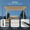 Sonkuki 10×13ft Aluminum Patio Pergola with LED Solar Panel - 4 of 4