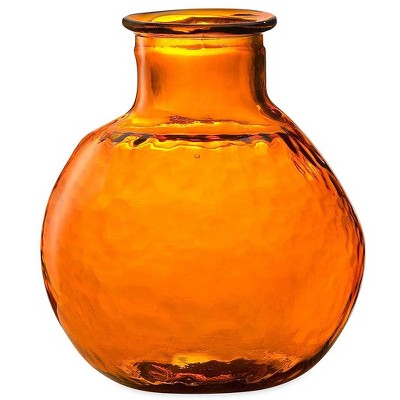 Orange glass deals vase