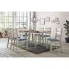 Kings Brand Furniture - Modena Wood Dining Upholstered Chairs - Set of 2 - Smoke White/Blue - 3 of 3