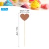 Unique Bargains Wedding Engagement Birthday Decoration Heart Shape Cupcake Toppers Picks 50 Pcs - 2 of 4