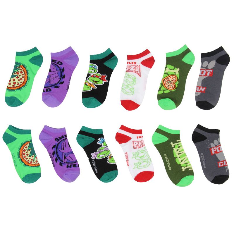 Teenage Mutant Ninja Turtles Socks Adult TMNT Themed Designs Mix And Match Ankle Socks Multicoloured, 3 of 5