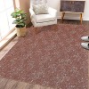 Washable Solid Jacquard Area Rug - Non-Slip Foldable Low Pile Carpet for Bedroom, Living Room, Nursery, Contemporary Throw Rug - 2 of 4