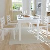 vidaXL Dining Chairs, 4 Pcs, White Solid Rubber Wood and Velvet - 2 of 4
