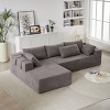 108" Chenille Modular Sectional Sofa,Upholstered L-Shape Sofa with 6 Pillows,Free Combination for Home Living Room-Baofuwish - 2 of 4
