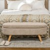 NicBex Storage Bench Ottoman with Storage Oval Modern Ottoman Bench with Padded Seat for Bedroom, Entryway - 3 of 4