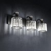 Crystal Matte Black Bathroom Vanity Light 3/4/5/6 Light Modern Bathroom Vanity Light Fixtures Over Mirror Bath Wall Lighting，e26 Base - 4 of 4