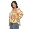 White Mark Plus Size Vibrant Boho Swing Top - 2 of 4